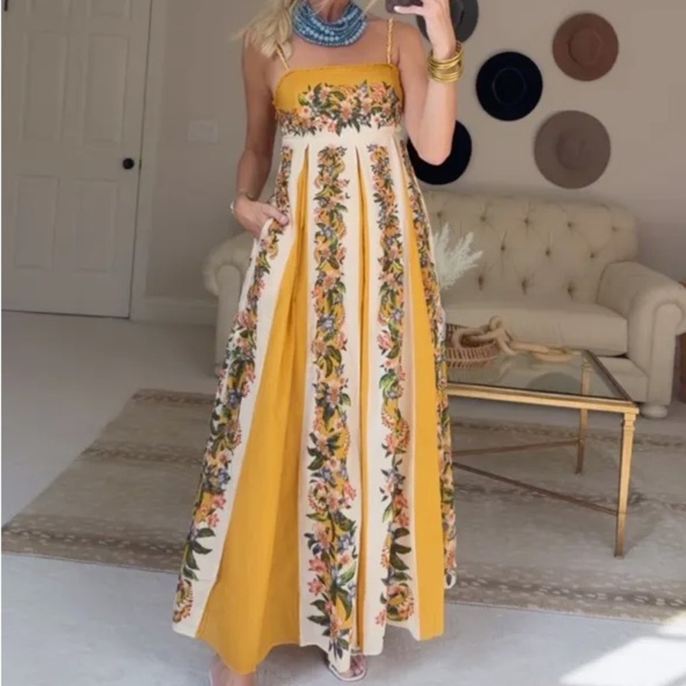 FARM Rio Sand Hilo Stripes Maxi Dress - Picture 3 of 11